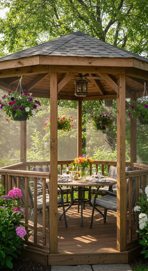 8. Enclosed Screened Gazebo