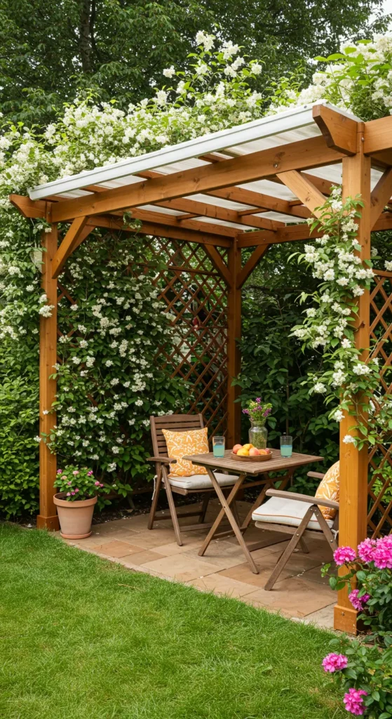 8. Pergola with Retractable Canopy