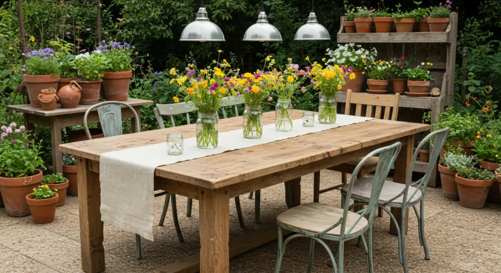 8. Rustic Farmhouse Dining Table for Communal Feasts