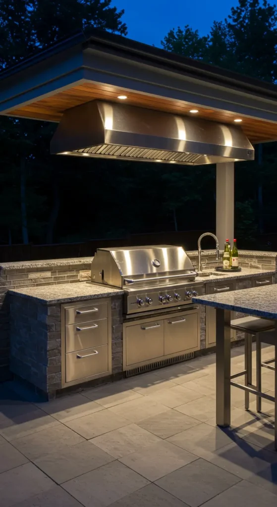Modern Stainless Steel Outdoor Kitchen