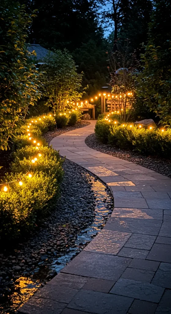 Slim Water Rill for a Zen Touch