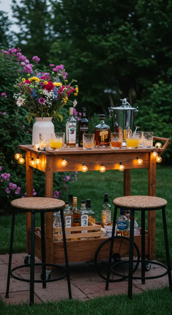 14. Outdoor Bar Cart or Mini Bar