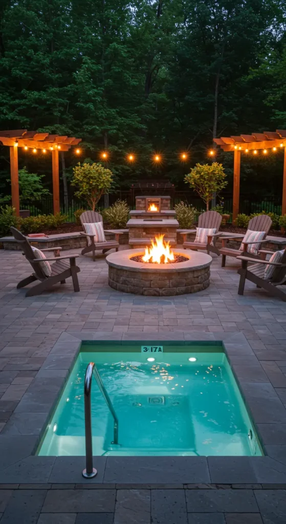16. Fire Pit and Hot Tub Combo