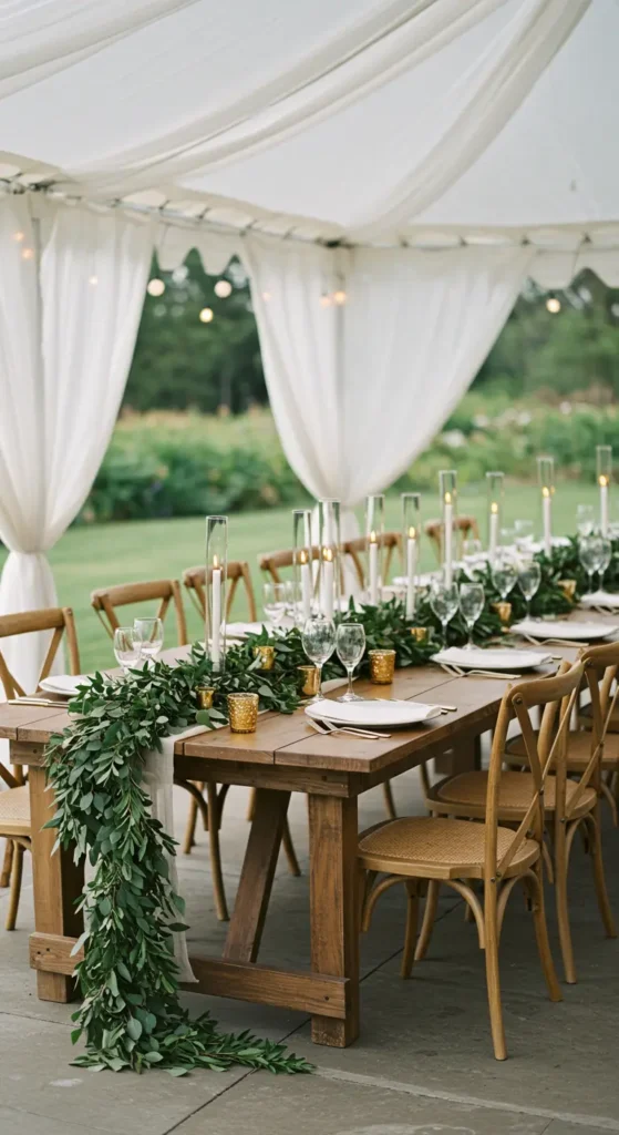 19. Long Banquet-Style Tables