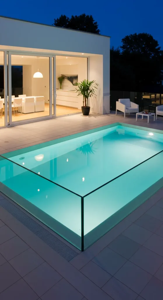 4. Glass-Walled Plunge Pool