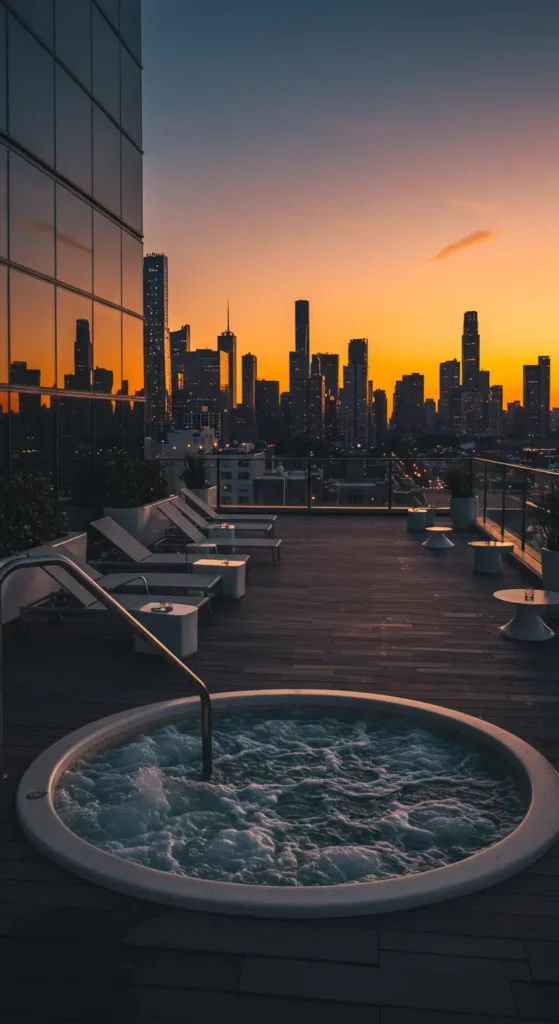 5. Rooftop Hot Tub with City Views