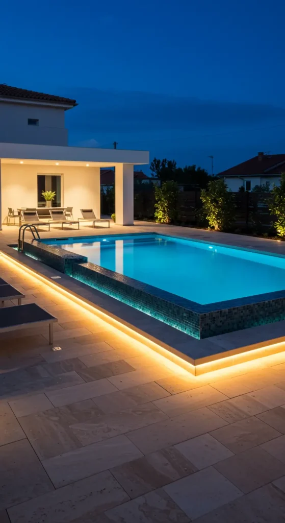 8. Geometric Pool with Sharp Lines