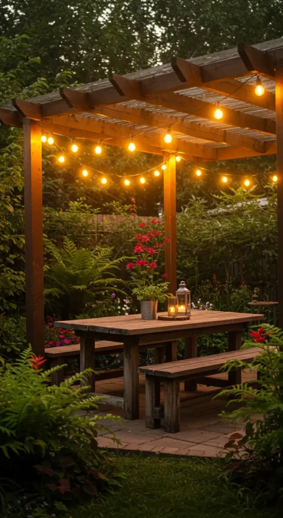 8. String Light Canopy for Magical Evenings