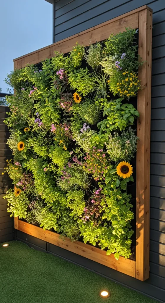 9. Vertical Garden Wall for Small Spaces