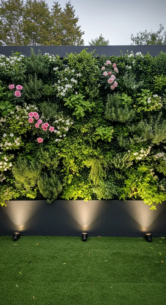 9. Vertical Garden Wall for Space-Saving Greenery
