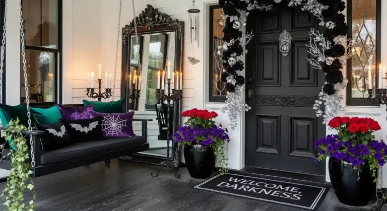 Gothic-Glam Front Porch Decor