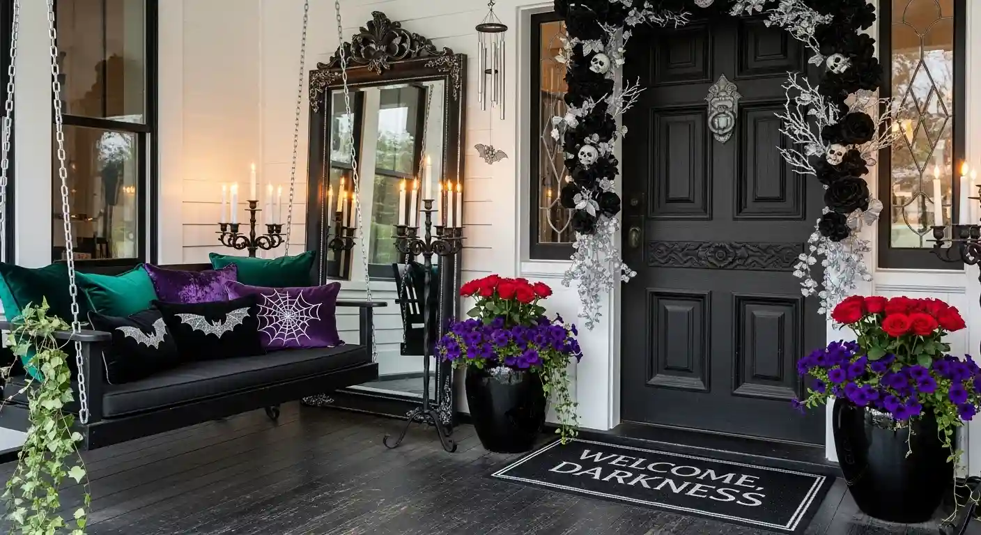Gothic-Glam Front Porch Decor