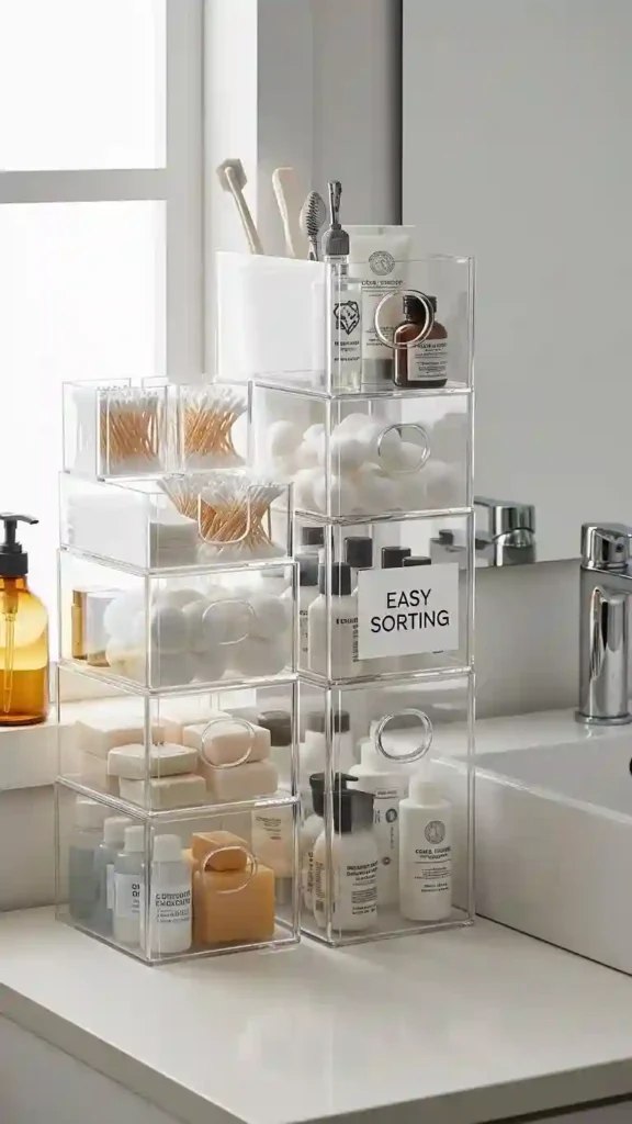 Use Stackable Bins for Easy Sorting