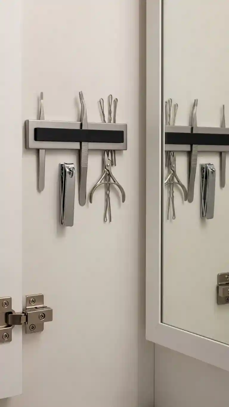 Use Magnetic Strips for Small Metal Accessories