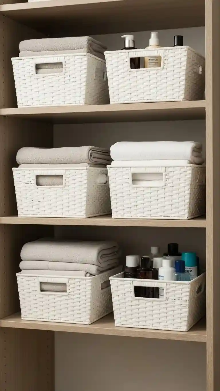 Use Under-Shelf Baskets Inside Closets