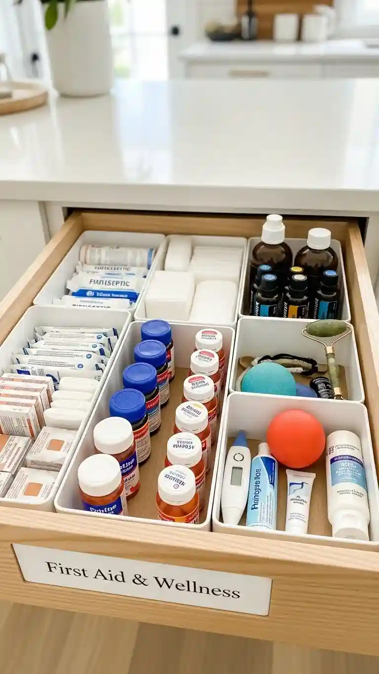 Dedicate a Drawer for First Aid and Wellness Supplies