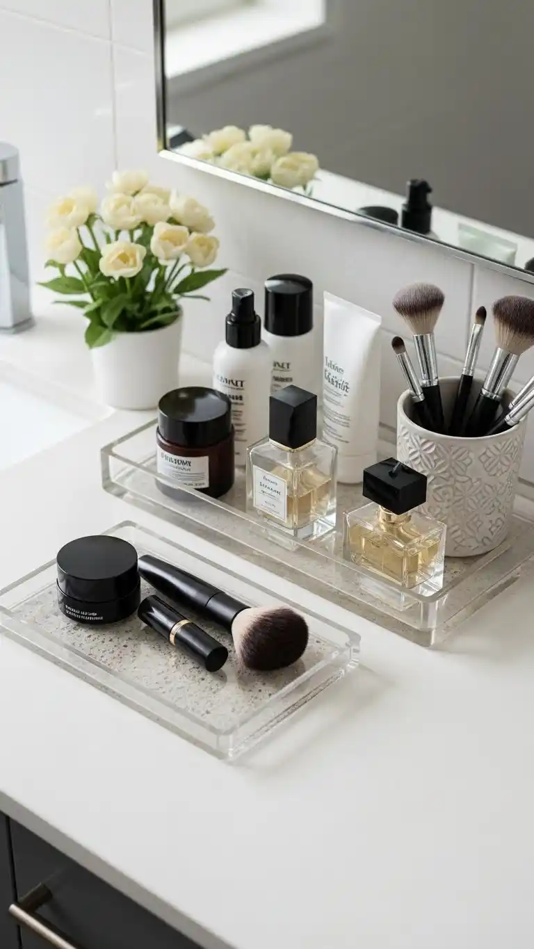 Countertop Trays for a Cleaner Vanity
