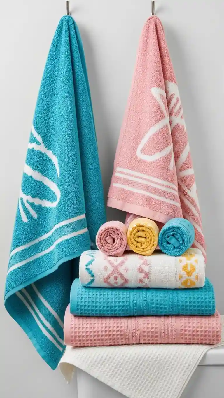 Introduce a Pop of Color with Towels