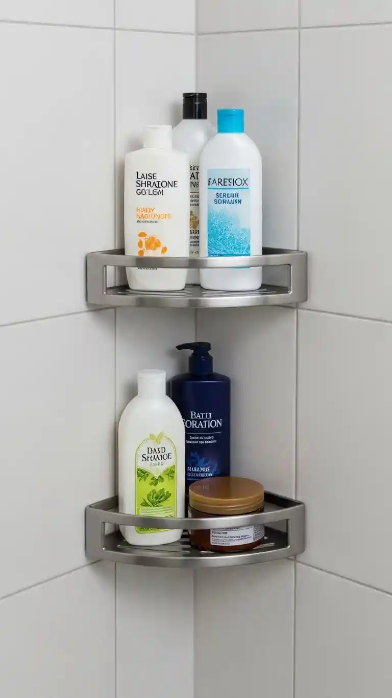 Install a Corner Shelf in the Shower