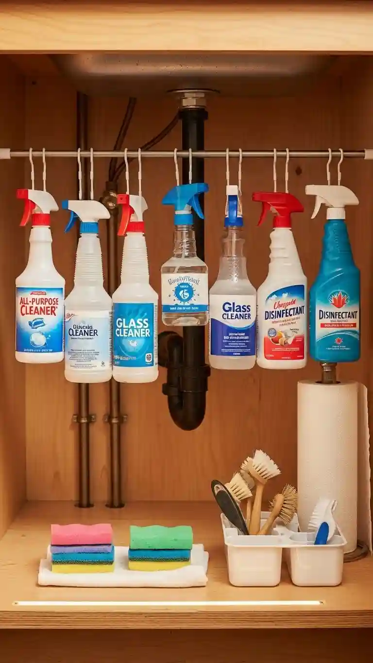 Tension Rods for Hanging Bottles