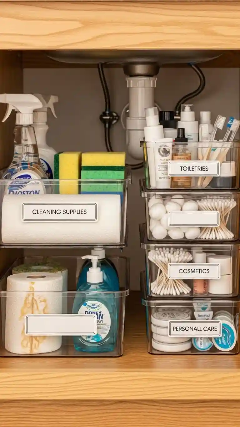 Stackable Bins for Categorized Storage