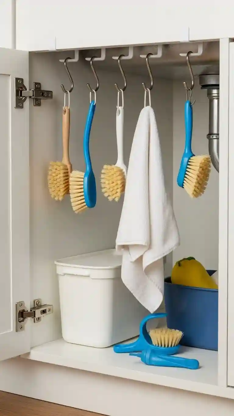 Hooks for Hanging Brushes and Cloths