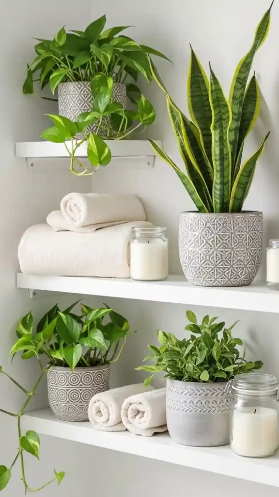 Potted Plants to Bring Life to Shelves