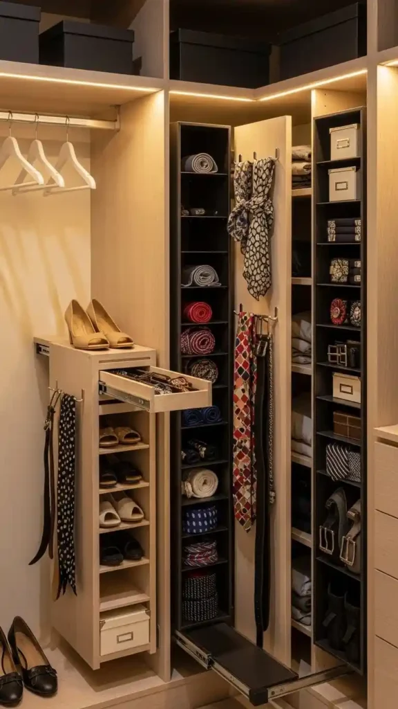 Install Narrow Pull-Out Organizers