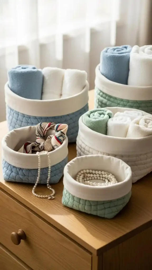 Use Soft Fabric Baskets for Delicate Items