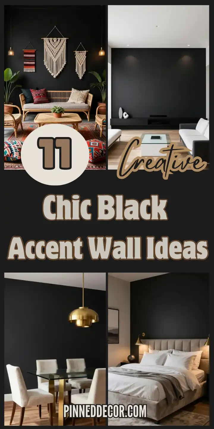 Chic Black Accent Wall Ideas for Bold Rooms