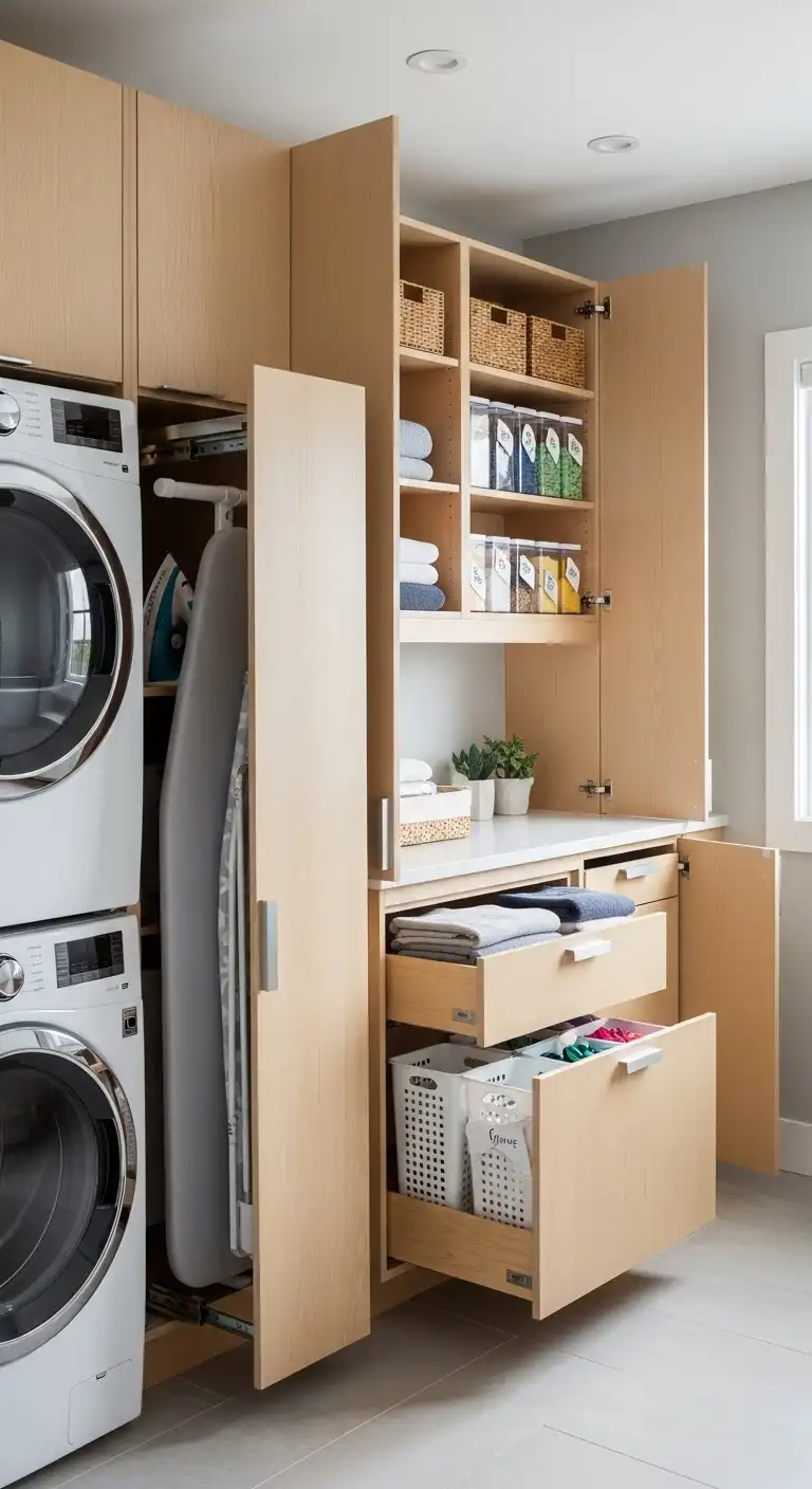 How to Hide Water Valves in Laundry Room Discreetly 6 Integrated storage ideas that hide and help you organize
