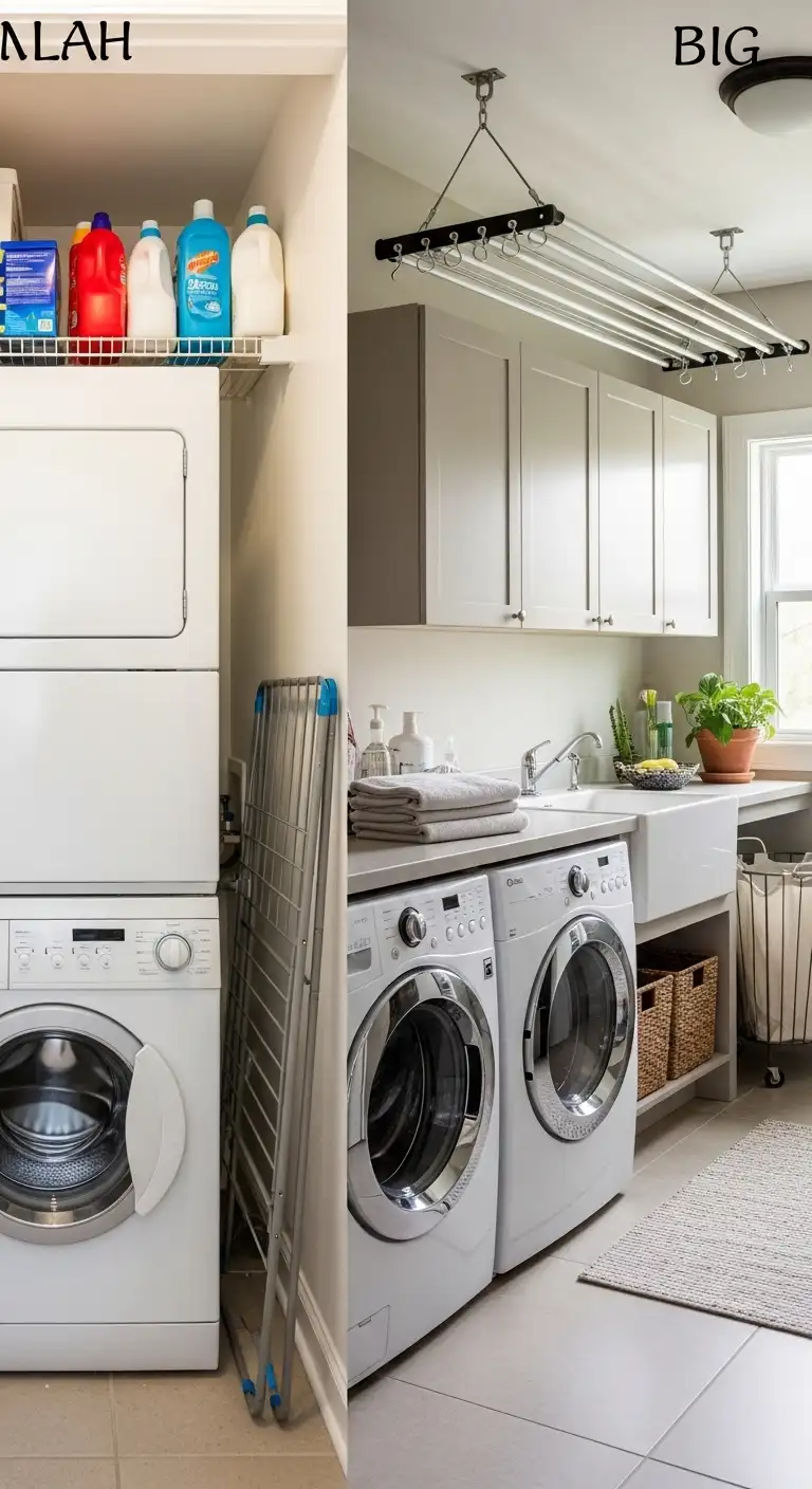 small space vs. big laundry rooms