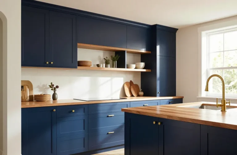 17 Navy Blue Kitchen Cabinet Ideas: Chic and Bold in 60 Seconds 21 17 Navy Blue Kitchen Cabinet Ideas: Chic and Bold in 60 Seconds