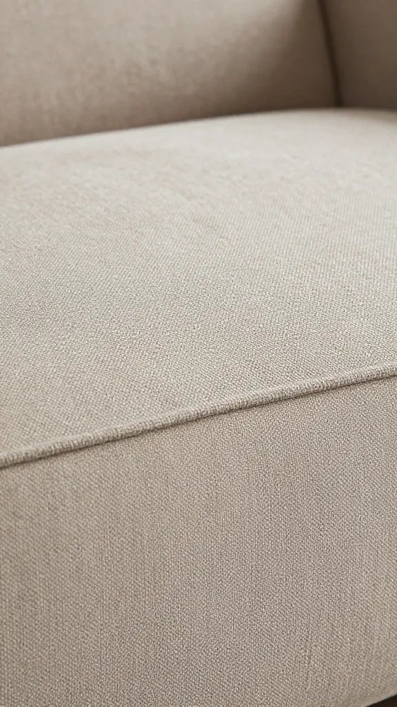 closeup of a neutral-toned sofa fabric texture
