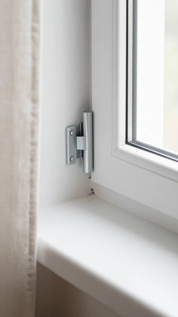 How to Hang Curtains in a Dorm Room Made Easy 3 closeup of curtain rod bracket on dorm window sill