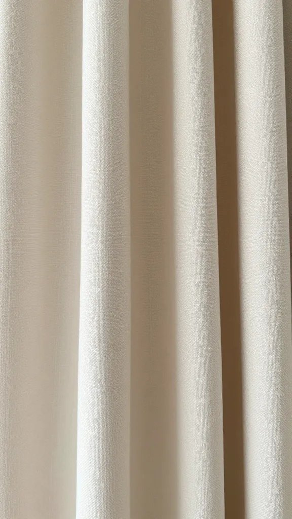 How to Hang Curtains in a Dorm Room Made Easy 5 closeup of fabric hem and texture of dorm curtain in natural light