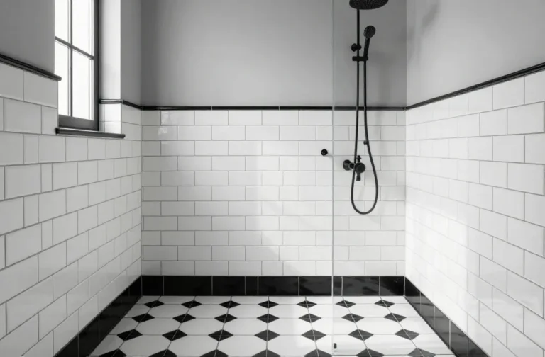 11 Black and White Bathroom Tile Ideas for Chic Drains 13 11 Black and White Bathroom Tile Ideas for Chic Drains