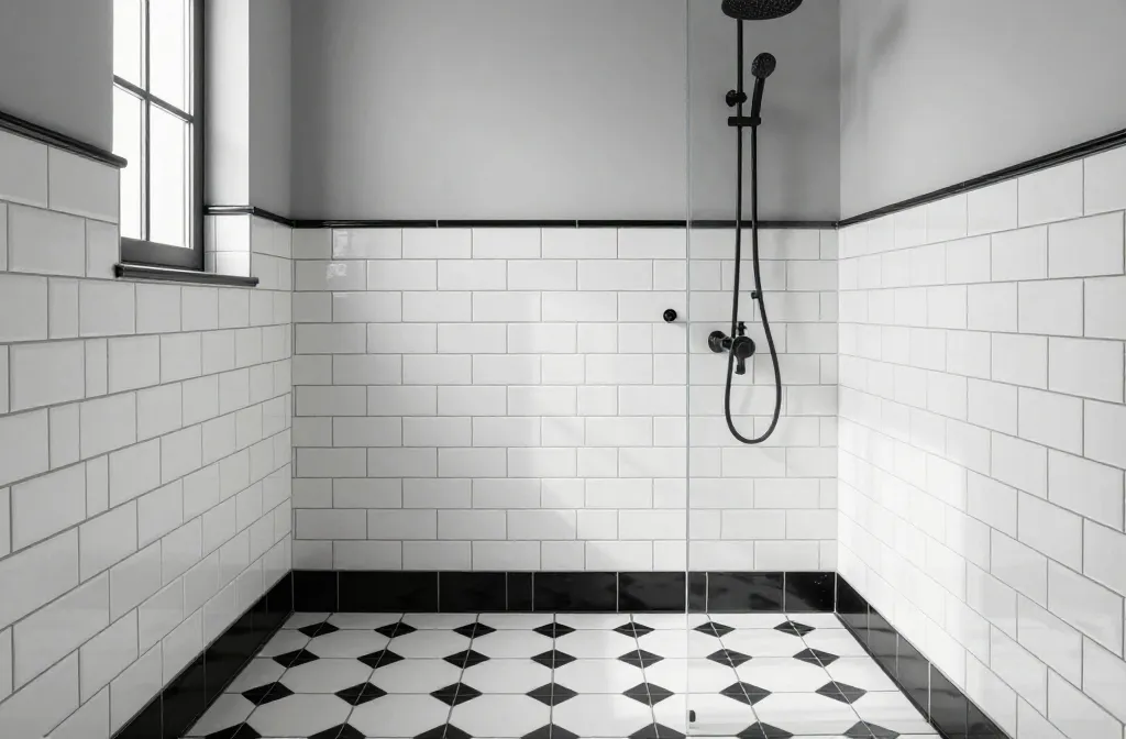 11 Black and White Bathroom Tile Ideas for Chic Drains 1 11 Black and White Bathroom Tile Ideas for Chic Drains