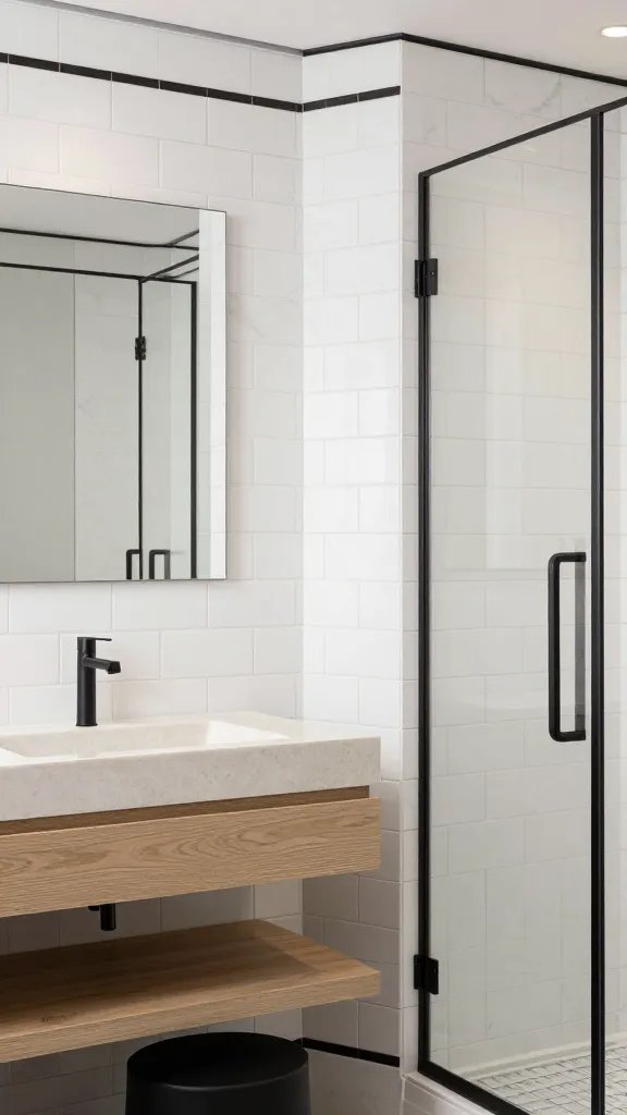 11 Black and White Bathroom Tile Ideas for Chic Drains 10 Item 9
