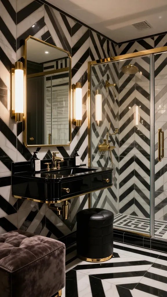 11 Black and White Bathroom Tile Ideas for Chic Drains 11 Item 10
