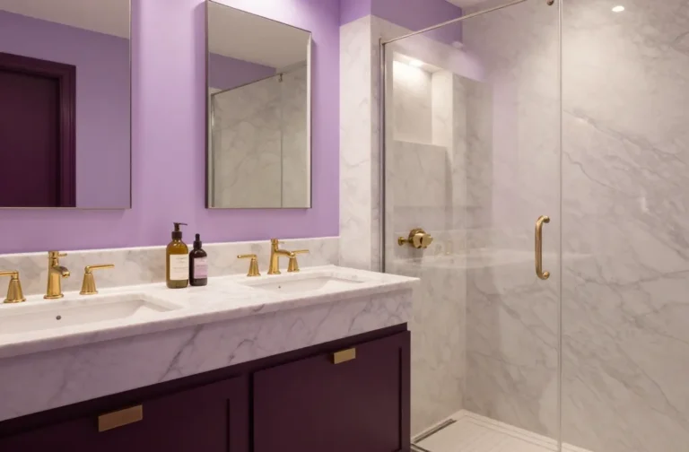 Stylish Purple Bathroom Ideas You’Ll Pin Now 20 17 Stylish Purple Bathroom Ideas You’Ll Pin Now