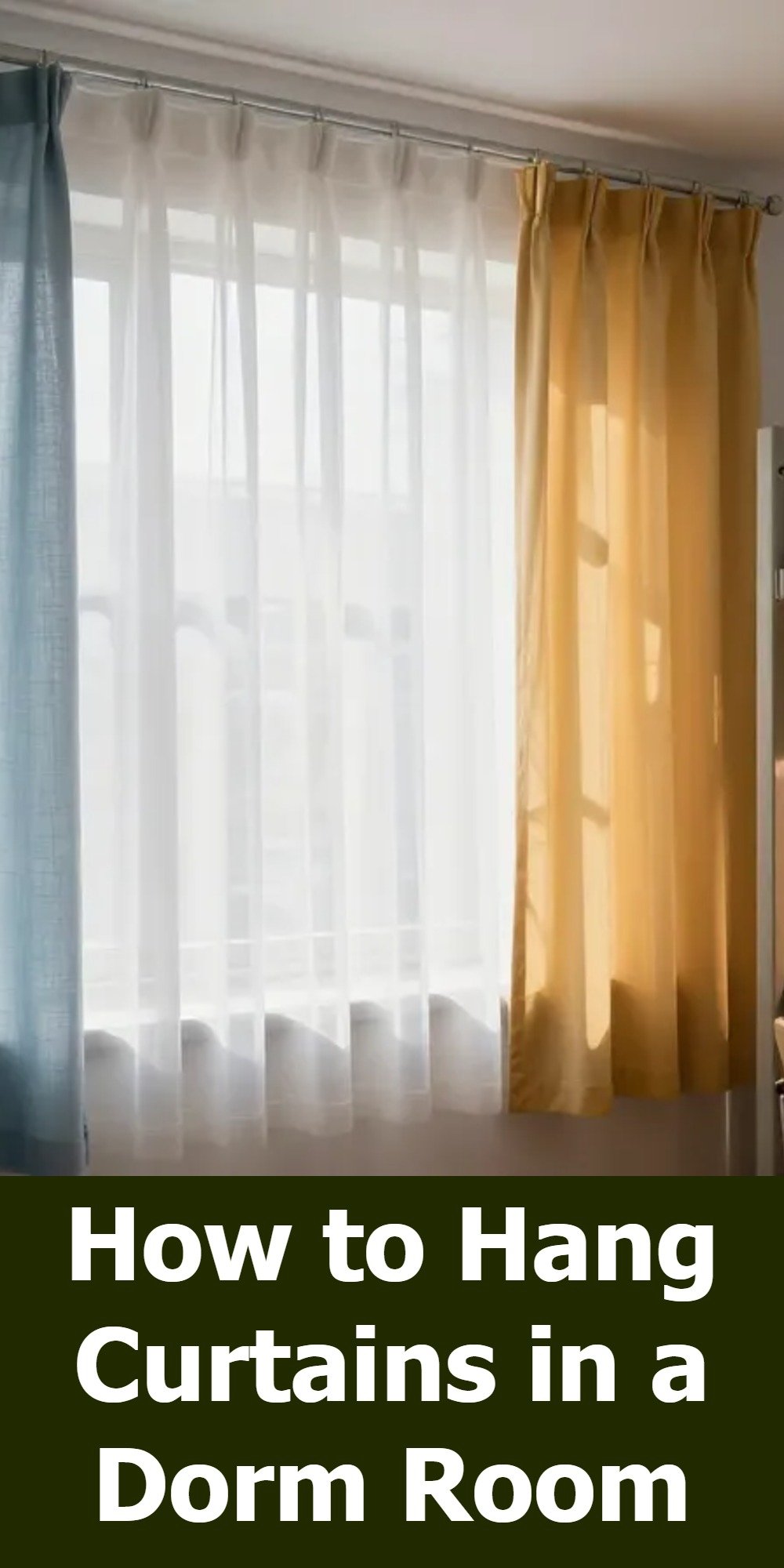 How to Hang Curtains in a Dorm Room Made Easy 2 How-to-Hang-Curtains-in-a-Dorm-Room-1