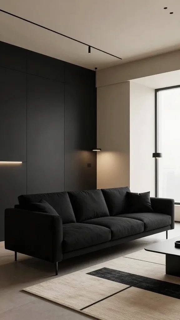 10 Black and Beige Living Room Black Sofa: Chic Contrasts 4 Item 3