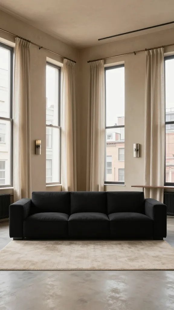 10 Black and Beige Living Room Black Sofa: Chic Contrasts 9 Item 8