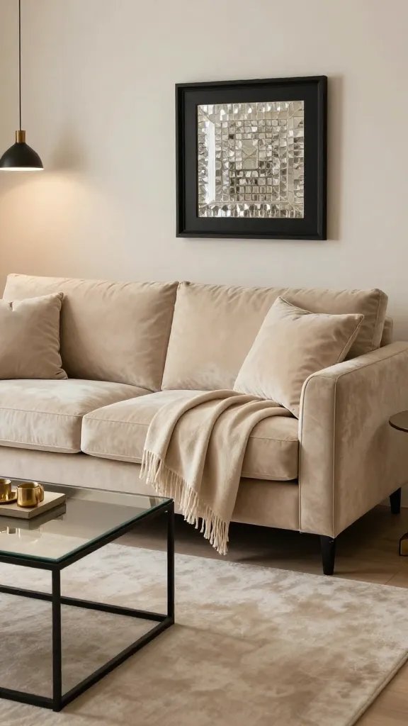 10 Black and Beige Living Room Black Sofa: Chic Contrasts 10 Item 9