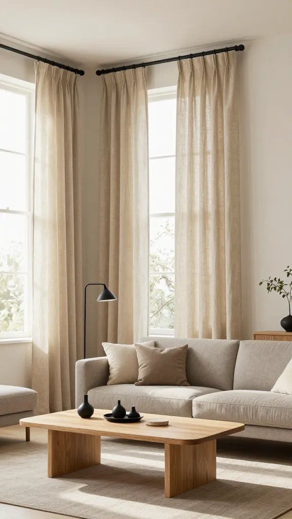 9 Black and Beige Living Room Curtains: Chic Dual-Neutral Ideas 2 Item 1