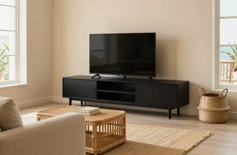 8 Black and Beige Living Room Tv Stand: Luxe on a Budget
