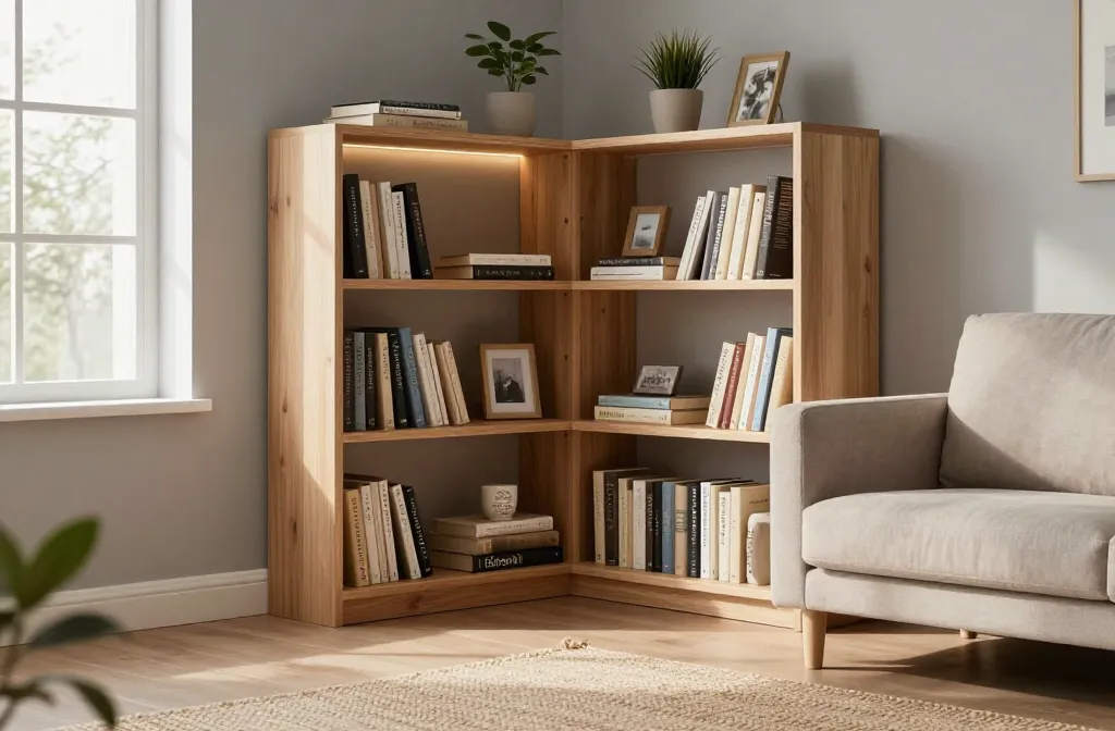 11 Corner Bookshelf Living Room: Small Space, Big Style