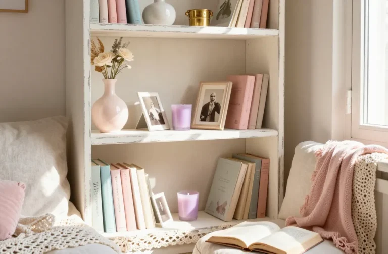 10 Shabby Chic Bookshelf Decor: Dreamy Nook Ideas 5 10 Shabby Chic Bookshelf Decor: Dreamy Nook Ideas