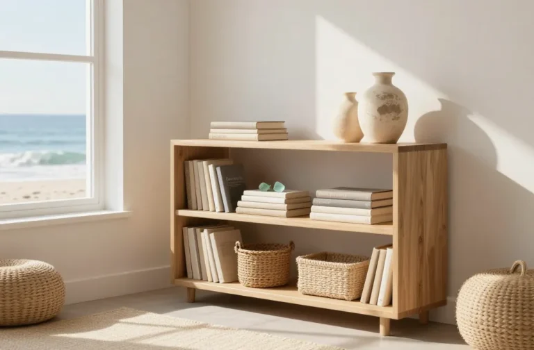7 Coastal Chic Bookshelf: Sunlit Shelf Inspirations 3 7 Coastal Chic Bookshelf: Sunlit Shelf Inspirations